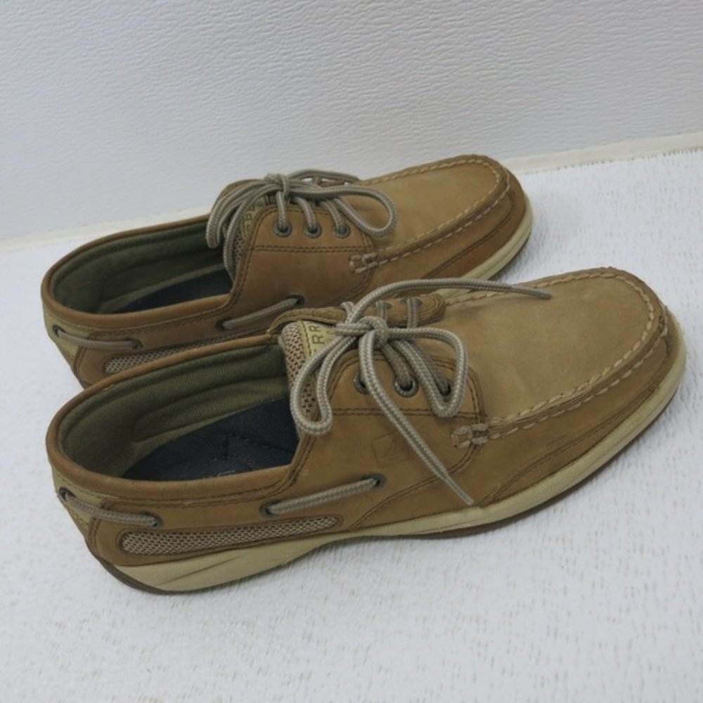 Sperry Top-Sider Nubuck Leather Fabric Deck Boat Shoes Women's Footwear Sz 8 M - Picture 4 of 6